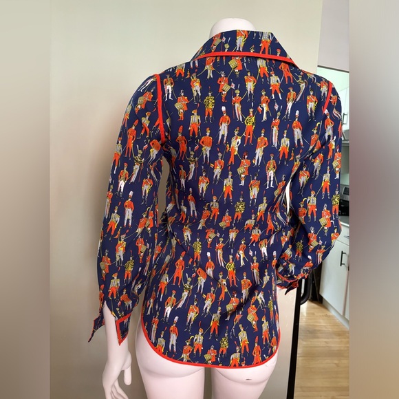 Vintage King James Bold Print Blouse - Picture 7 of 8